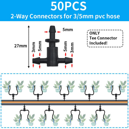 Greenhouse Drip Irrigation 4-Way 3/5mm Arrow Watering System 10/20set