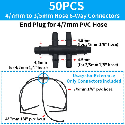 50PCS Bend Arrow Drippers for 3/5mm Hose Micro Drip Irrigation