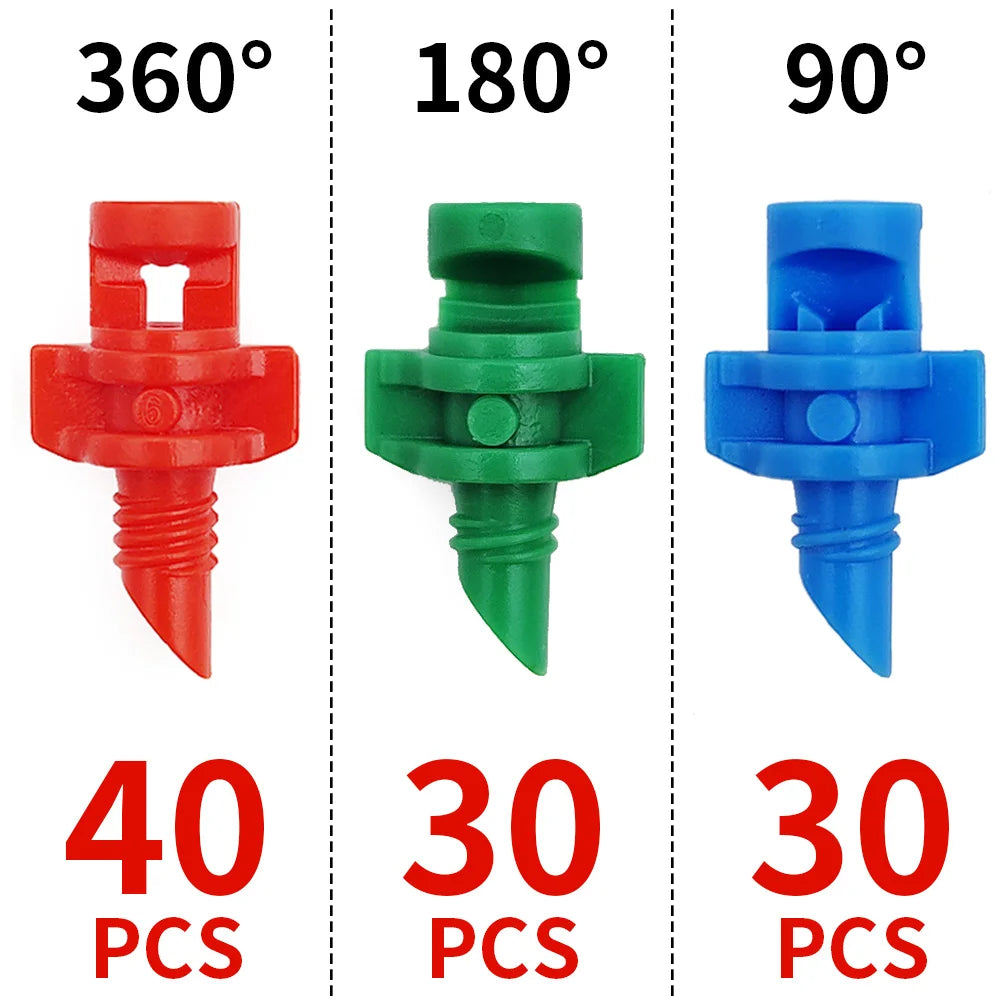 20PCS 90/180/360° Refraction Nozzle Sprinkler for Garden Irrigation