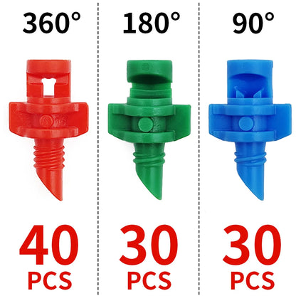 20PCS 90/180/360° Refraction Nozzle Sprinkler for Garden Irrigation