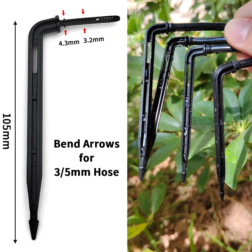 50PCS Bend Arrow Drippers for 3/5mm Hose Micro Drip Irrigation