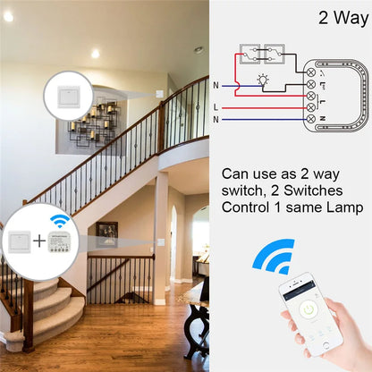 WiFi Smart Light Switch Universal Breaker Remote Control Alexa Google