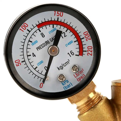 DN25/20/15 Brass Water Pressure Regulator with Gauge Adjustable Valve