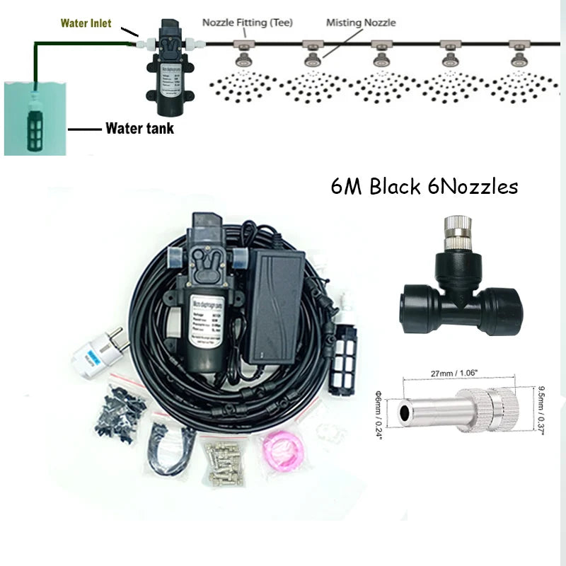 12V DC Misting Pump Kit for Dust Removal & Cooling