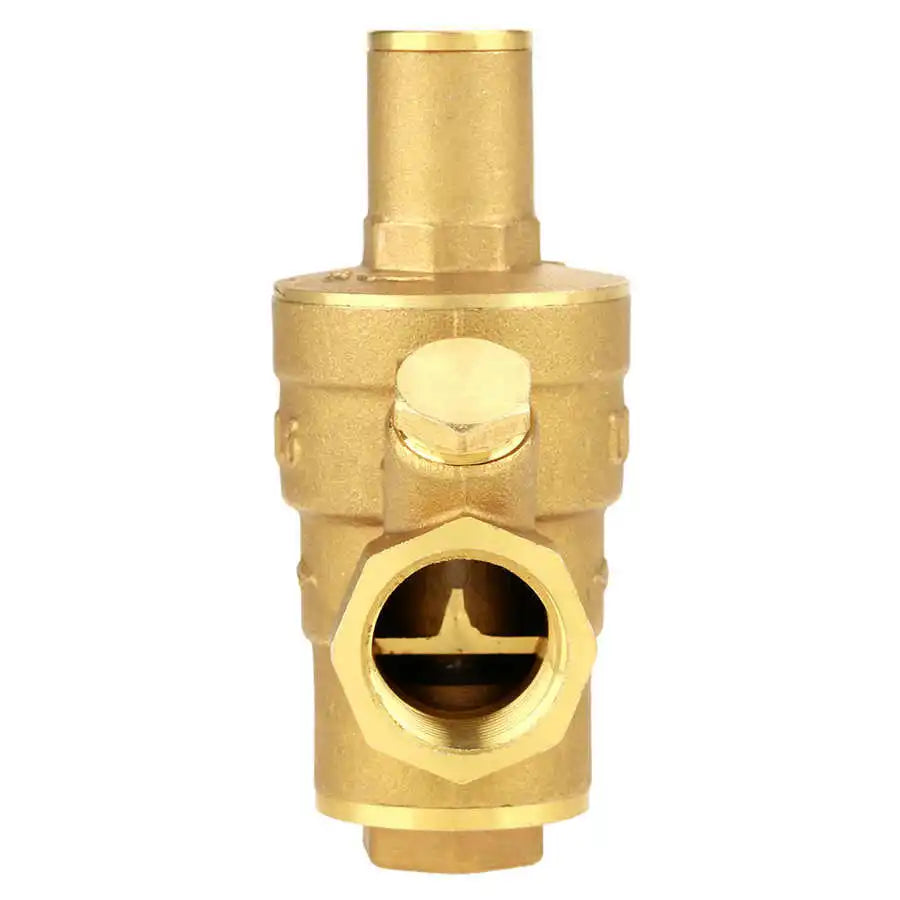 DN25/20/15 Brass Water Pressure Regulator with Gauge Adjustable Valve