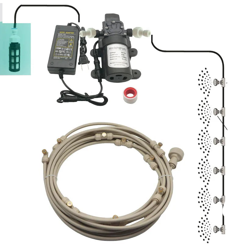 12V DC Diaphragm Pump Kit for Misting & Cooling Greenhouse