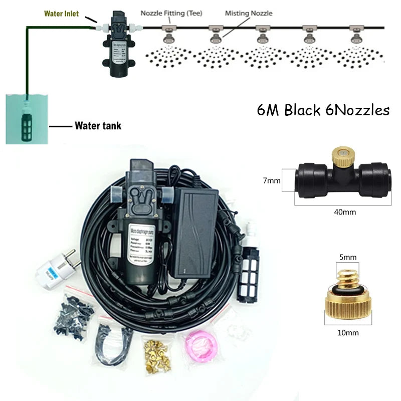 12V DC Misting Pump Kit for Dust Removal & Cooling