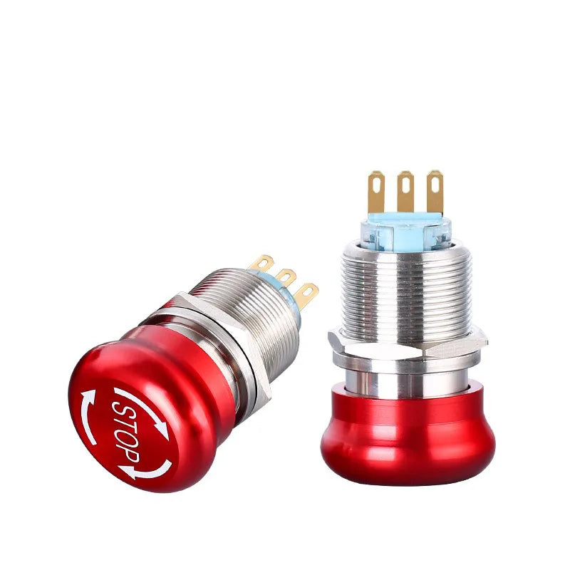 16/19/22mm Stainless Steel Emergency Stop Push Button Switch