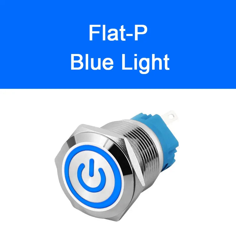 16mm Metal Push Button Switch LED Light Waterproof Self-Lock