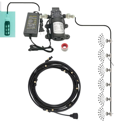 12V DC Diaphragm Pump Kit for Misting & Cooling Greenhouse