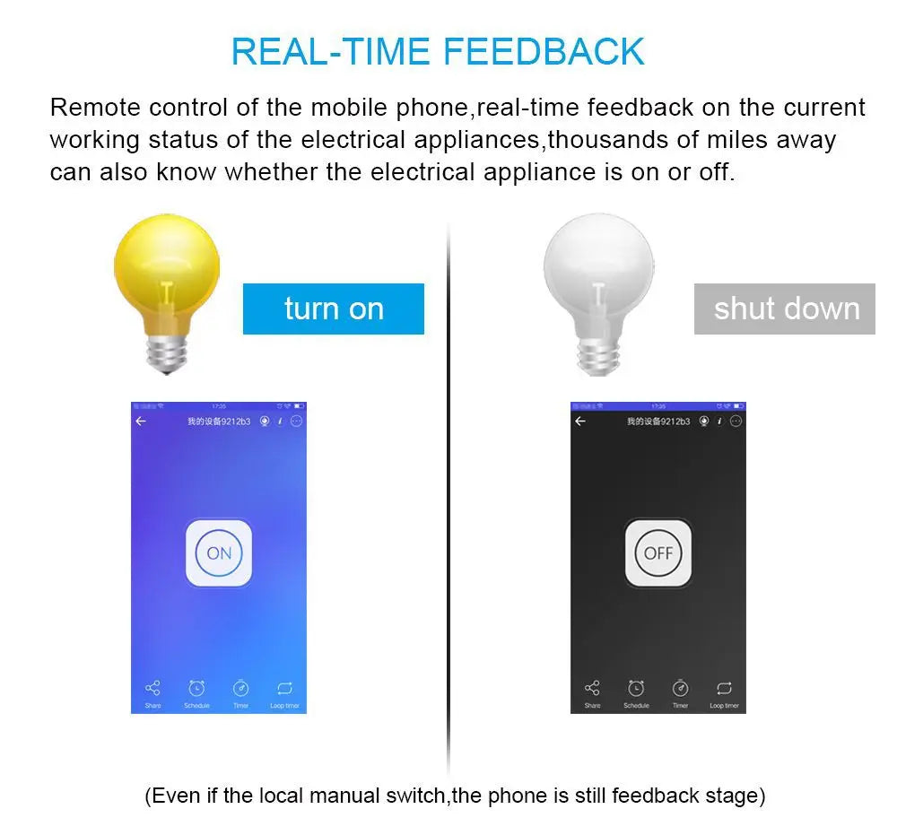 WiFi Smart Light Switch Timer Remote Control Alexa Google