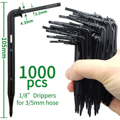 50-1000pcs 3/5mm Hose Drip Irrigation Drippers 1/8'' Arrow Emitters