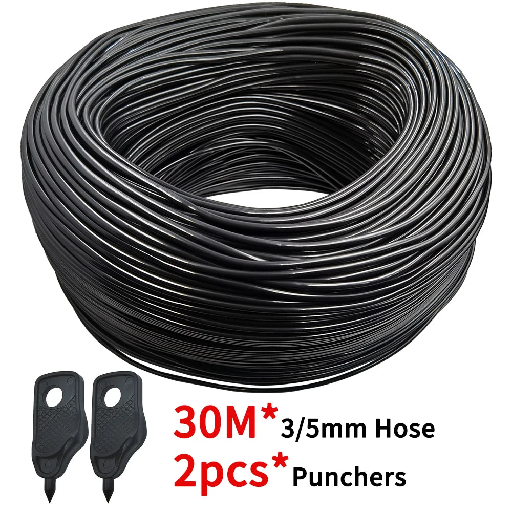 5-100M Garden 3/5mm Watering Hose 1/8'' PVC Drip Irrigation Tubing