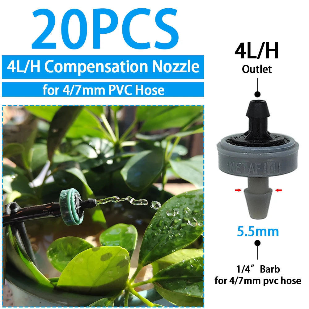 Greenhouse Watering Dripper Adjustable Mist Emitters Nozzle