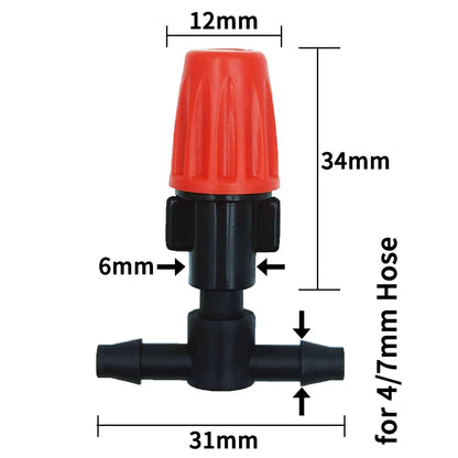 20PCS 1/4 Inch Nozzle Dripper Misting Sprayer for Garden Irrigation