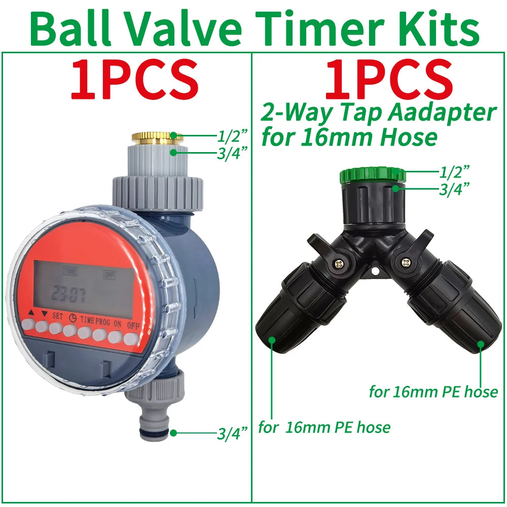 Automatic LCD Irrigation Timer Ball Valve for Garden Use