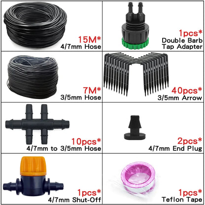 4/7mm to 3/5mm Hose Automatic Drip Irrigation System Kit