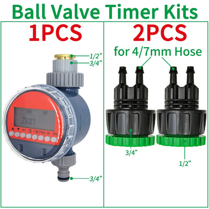 Automatic LCD Irrigation Timer Ball Valve for Garden Use