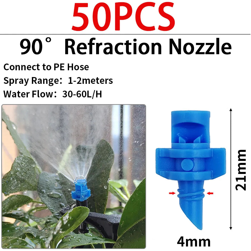 Greenhouse Watering Dripper Adjustable Mist Emitters Nozzle