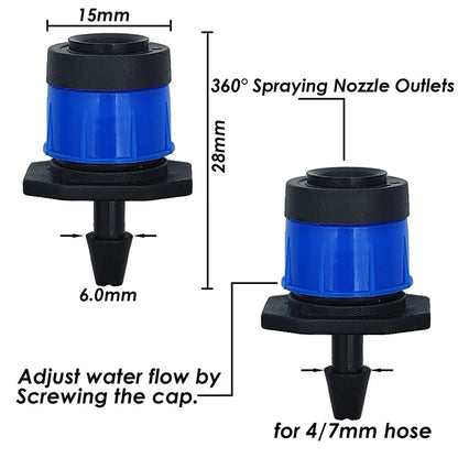 20PCS Adjustable 360° Sprinklers Dripper for Garden Irrigation