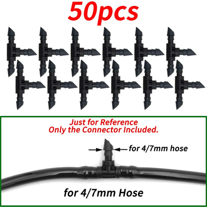 Garden Water Connector Drip Irrigation for 1/4'' & 1/8'' Tubing