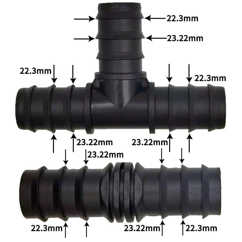 "1/2" - 3/4" Male/Female Thread to Barb PE Hose Adapter