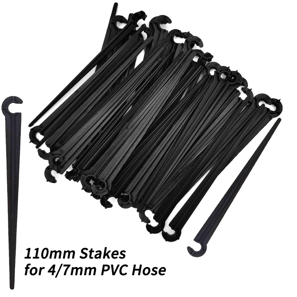 50-100PCS 1/4" Stake Holder 11cm 20cm for Drip Irrigation