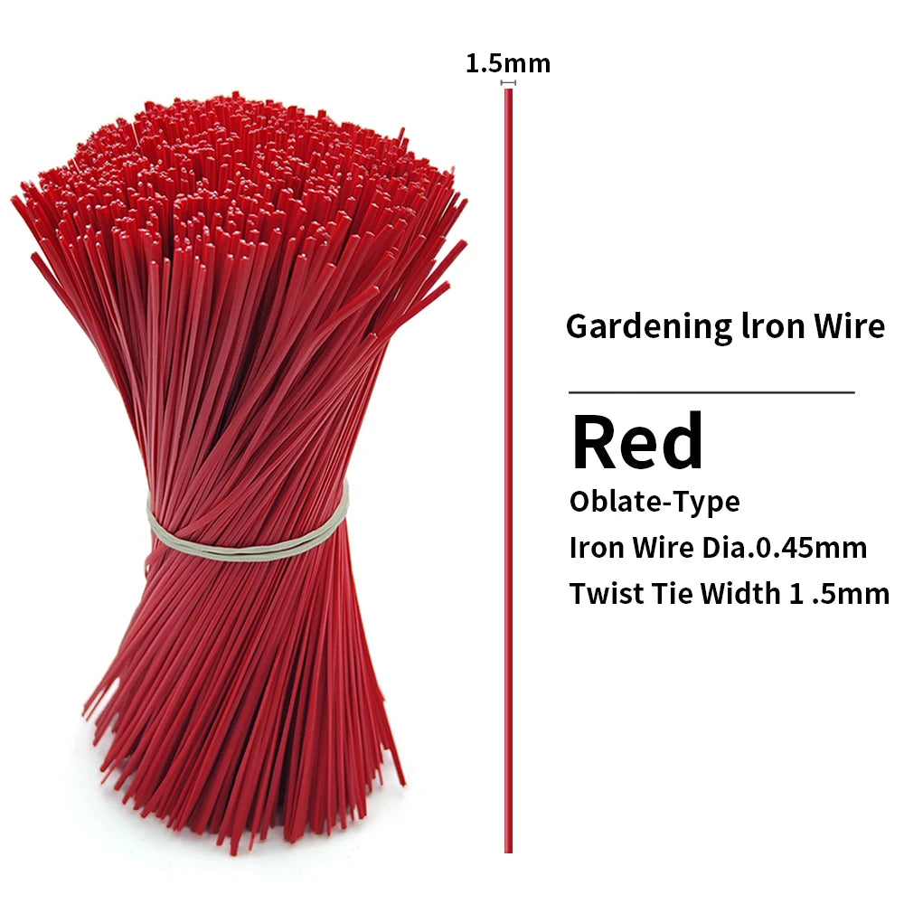 100PCS Reusable Gardening Cable Ties, Iron Wire Twist Ties for Plants