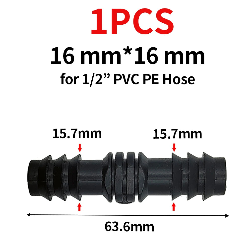 1/4'' 3/8'' 3/4'' 1'' Garden Barbed Coupling Micro Drip Fitting