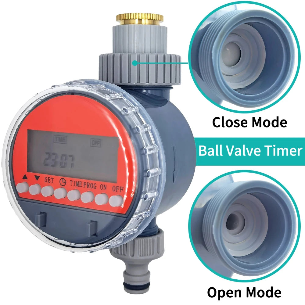 Automatic LCD Irrigation Timer Ball Valve for Garden Use