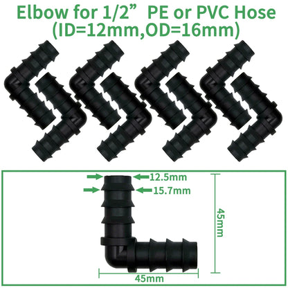 "1/2" - 3/4" Male/Female Thread to Barb PE Hose Adapter