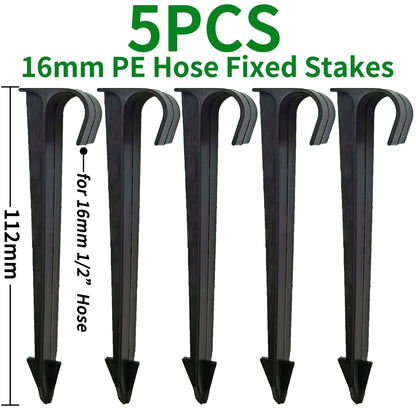 5PCS 16mm 1/2'' PE Pipe Connector Tee Splitter for Drip Irrigation