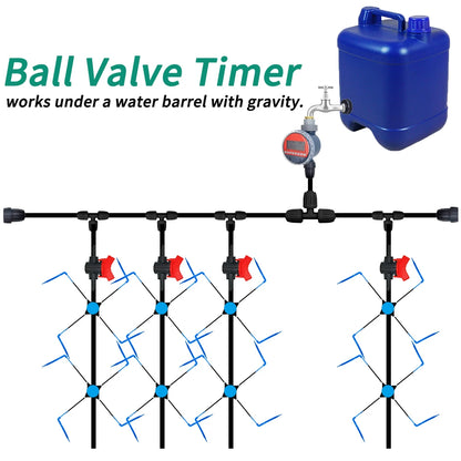 Automatic LCD Irrigation Timer Ball Valve for Garden Use