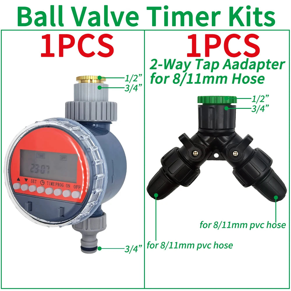 Automatic LCD Irrigation Timer Ball Valve for Garden Use