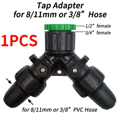 HP Tap Hose Splitter Adapter 2-Way 4-Way Connector 1/2" 3/4" to 1/4"