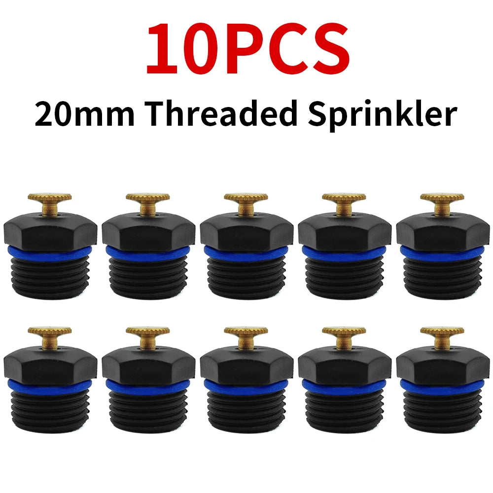 5PCS 20mm Adjustable Watering Sprinkler 1/2'' Thread Spray Nozzle