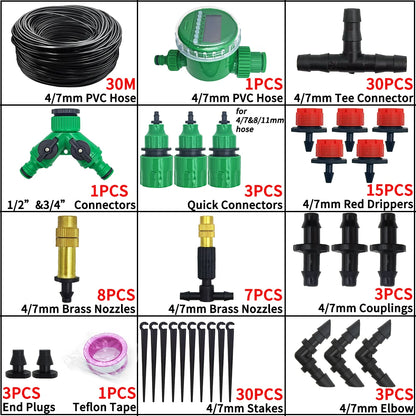 5-50M Garden Micro Drip Irrigation System DIY Mist Spray Cooling