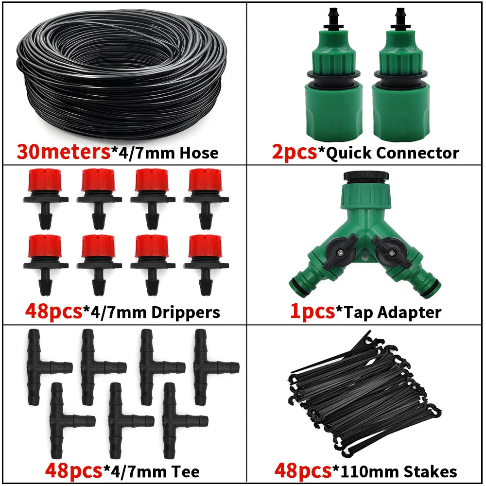 5-100m Garden Watering Hose 4/7mm PVC Micro Irrigation Pipe