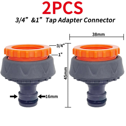 Garden Tap Adapters 1/2" 3/4" Drip Irrigation Splitters Joint