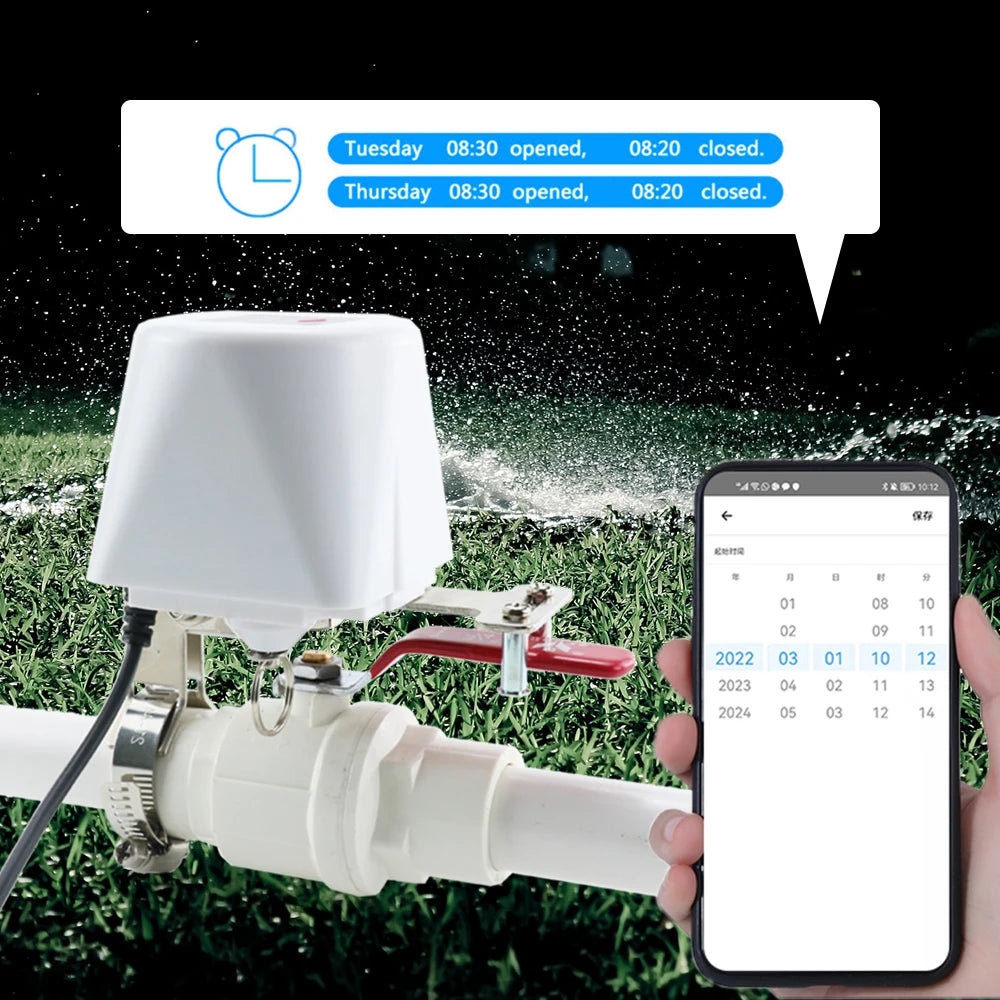 Tuya WiFi Zigbee Water Valve Smart Control Alexa Google