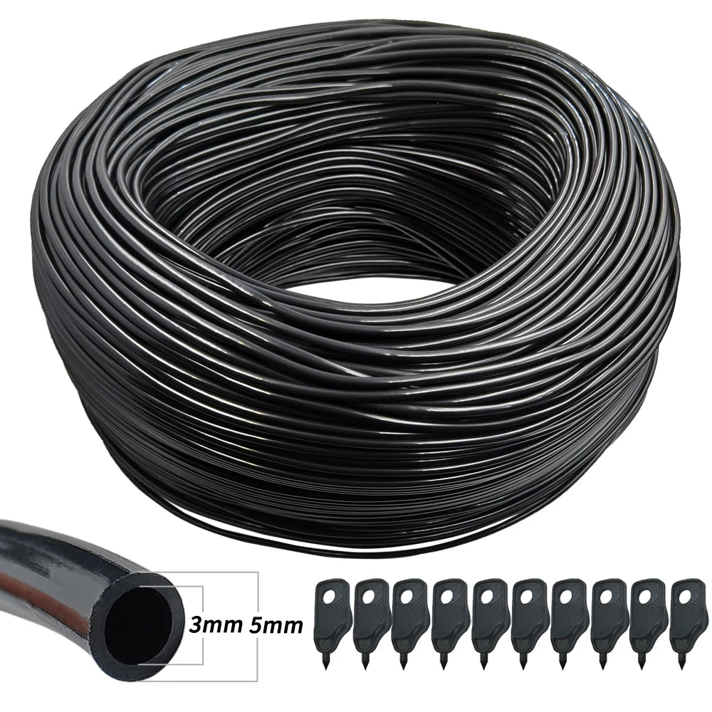 3/5mm Watering Hose Drip Irrigation Pipe for Plants Greenhouse