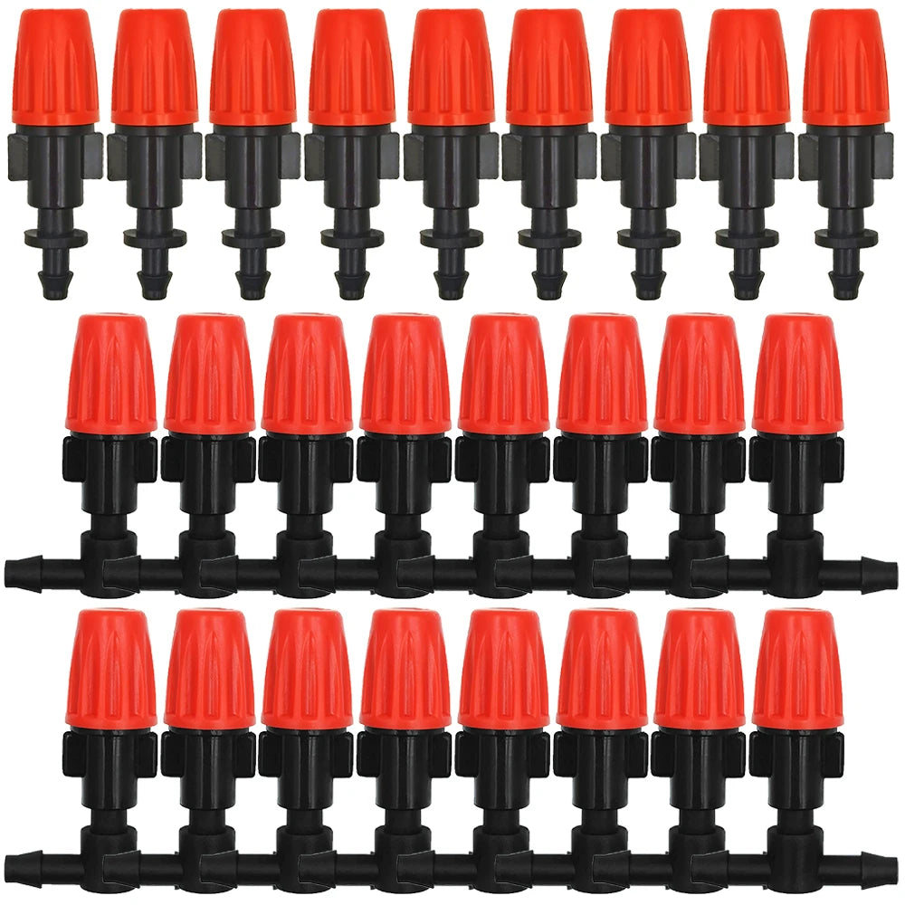 20PCS 1/4 Inch Nozzle Dripper Misting Sprayer for Garden Irrigation