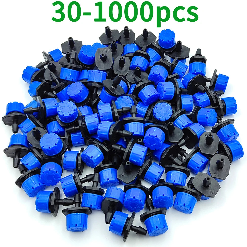 30-100X BLUE Adjustable 1/4'' Misting Dripper for Garden