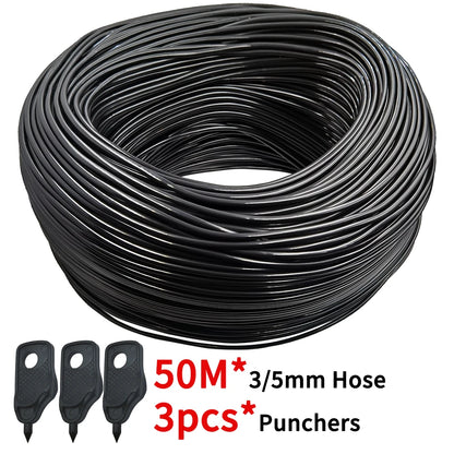 5-100M Garden 3/5mm Watering Hose 1/8'' PVC Drip Irrigation Tubing