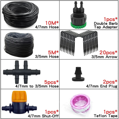 4/7mm to 3/5mm Hose Automatic Drip Irrigation System Kit