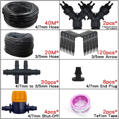 4/7mm to 3/5mm Hose Automatic Drip Irrigation System Kit