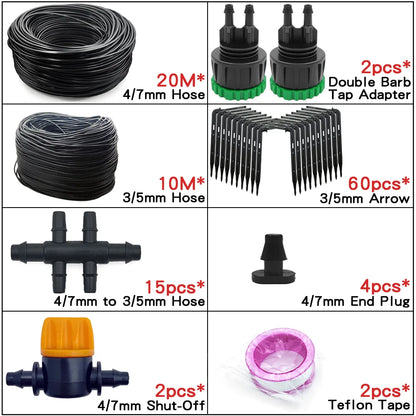 4/7mm to 3/5mm Hose Automatic Drip Irrigation System Kit