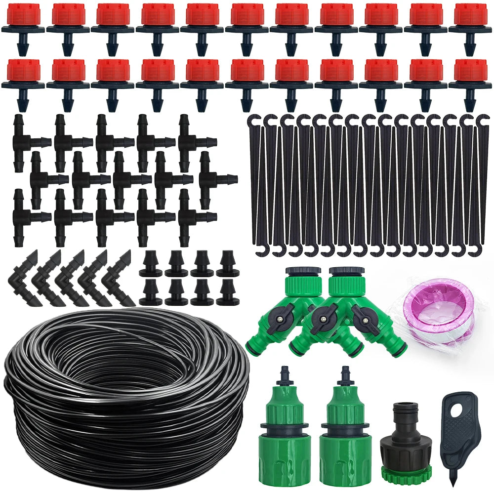 5M-60M Drip Irrigation System with Adjustable Drippers for Plants