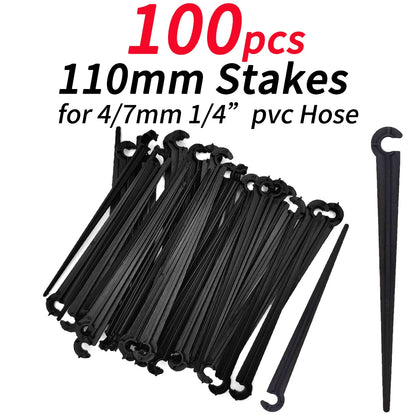 50-100PCS 1/4" Stake Holder 11cm 20cm for Drip Irrigation