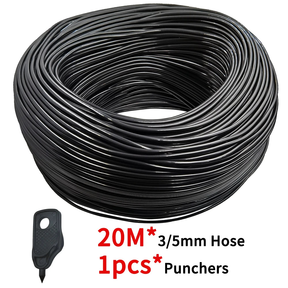 5-100M Garden 3/5mm Watering Hose 1/8'' PVC Drip Irrigation Tubing